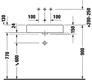 Duravit Aufsatzbecken Vero 600 mm o.ÜL, o.HLB, geschliffen, weiß – Bild 4