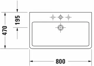 Duravit Waschtisch Vero 800 mm mit ÜL, mit HLB, 1 HL, weiß – Bild 3