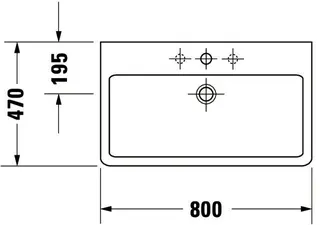 Duravit Waschtisch Vero 800 mm m.ÜL, m.HLB, 1 HL, geschl., weiß – Bild 3