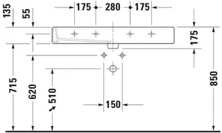 Duravit Waschtisch Vero 1000 mm m.ÜL, m.HLB, 1 HL mitte, weiß – Bild 5
