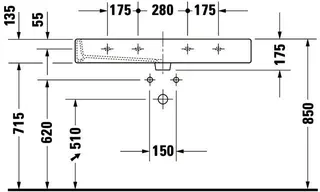 Duravit Waschtisch Vero 1000 mm m.ÜL, m.HLB, 1 HL mitte, weiß, WG – Bild 5