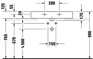 Duravit Waschtisch Vero 800 mm m.ÜL, m.HLB, 1 HL, geschl., weiß – Bild 4