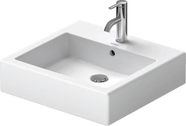 Duravit Waschtisch Vero 500 mm m.ÜL, m.HLB, 1 HL, geschl., weiß