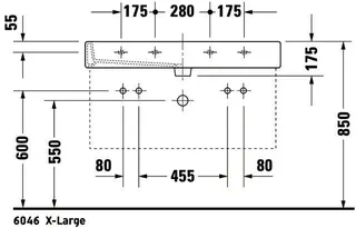 Duravit Waschtisch Vero 1000 mm m.ÜL, m.HLB, 2 HL,1 Becken, weiß – Bild 4