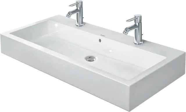 Duravit Waschtisch Vero 1000 mm m.ÜL,m.HLB,2 HL,1 Becken,geschl.,weiß