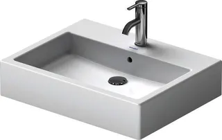 Duravit Aufsatzbecken Vero 595 mm m.ÜL, m.HLB, 1 HL, geschl., weiß
