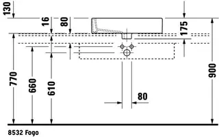 Duravit Aufsatzbecken Vero 595 mm m.ÜL, m.HLB, 1 HL, geschl., weiß – Bild 5