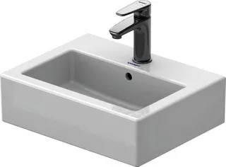 Duravit Handwaschbecken Vero 450 mm m.ÜL, m.HLB, 1 HL, geschl., weiß – Bild 2