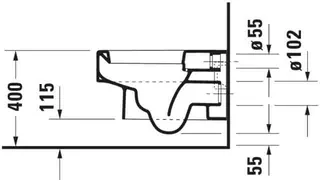 Duravit Wand-WC Vero 545 mm Tiefspüler, weiß – Bild 3