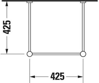 Duravit Metallkonsole Vero für 045450, höhenverstellbar, chrom – Bild 2