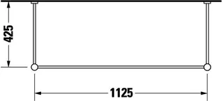 Duravit Metallkonsole Vero für 045412, höhenverstellbar, chrom – Bild 3