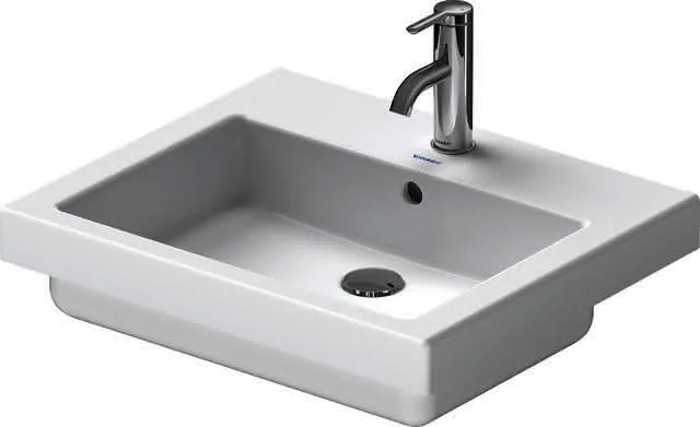 Duravit Einbauwaschtisch Vero 550 mm EB v.oben, m.ÜL, m.HLB, 1 HL, weiß