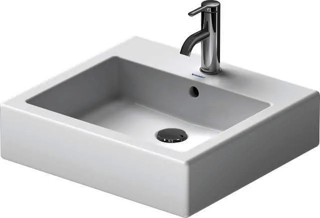 Duravit Aufsatzbecken Vero 500 mm m.ÜL, m.HLB, 1 HL, geschl., weiß WG