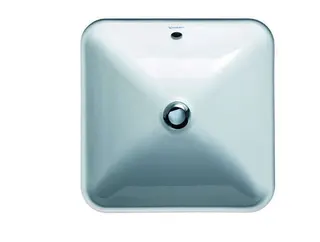 Duravit ASB Design Classics Bacino 420 mm quadratisch, mit ÜL, ohne HLB, weiß
