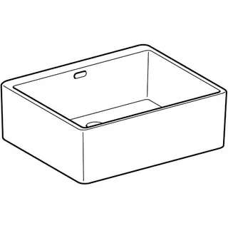 Geberit Publica Mehrzweckbecken mit Überlauf 60x20x50cm, weiß – Bild 3