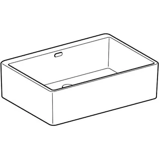 Geberit Publica Mehrzweckbecken mit Überlauf 70x20x50cm, weiß – Bild 3
