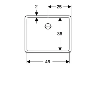 Geberit Publica Mehrzweckbecken ohne Überlauf 50x14x40cm, weiß – Bild 5