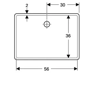 Geberit Publica Mehrzweckbecken ohne Überlauf 60x13x40cm, weiß – Bild 5