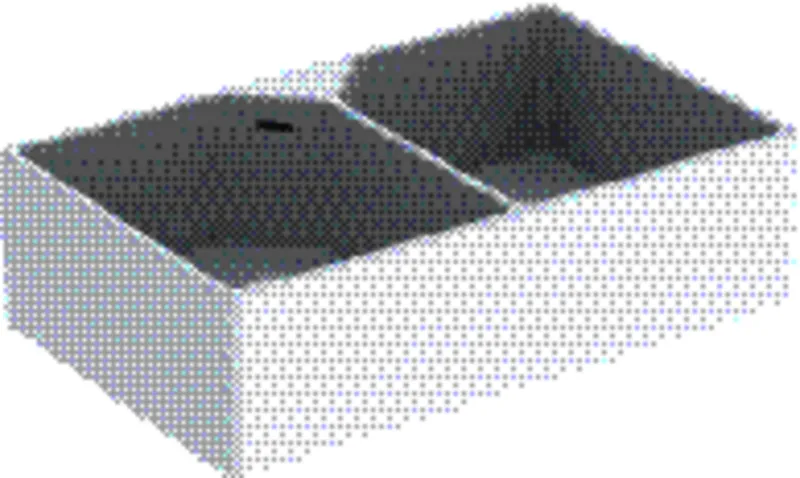 Geberit Publica Mehrzweckbecken mit 2 Becken 90x25x56cm, mit Überlauf, weiß