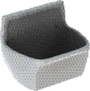 GE Publica Ausgussbecken f. Klapprost 45x36x33,5cm, ohne Überlauf, weiß