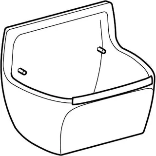 Geberit Publica Ausgussbecken f. Klapprost 45x36x33,5cm, ohne Überlauf, weiß – Bild 3