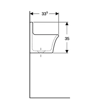 Geberit Publica Ausgussbecken f. Klapprost 45x36x33,5cm, ohne Überlauf, weiß – Bild 5