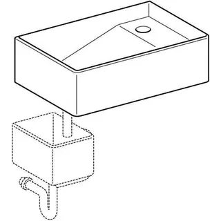 Geberit Publica Gipsfangbecken, Oberteil 78x23,5x51,5cm, weiß – Bild 3