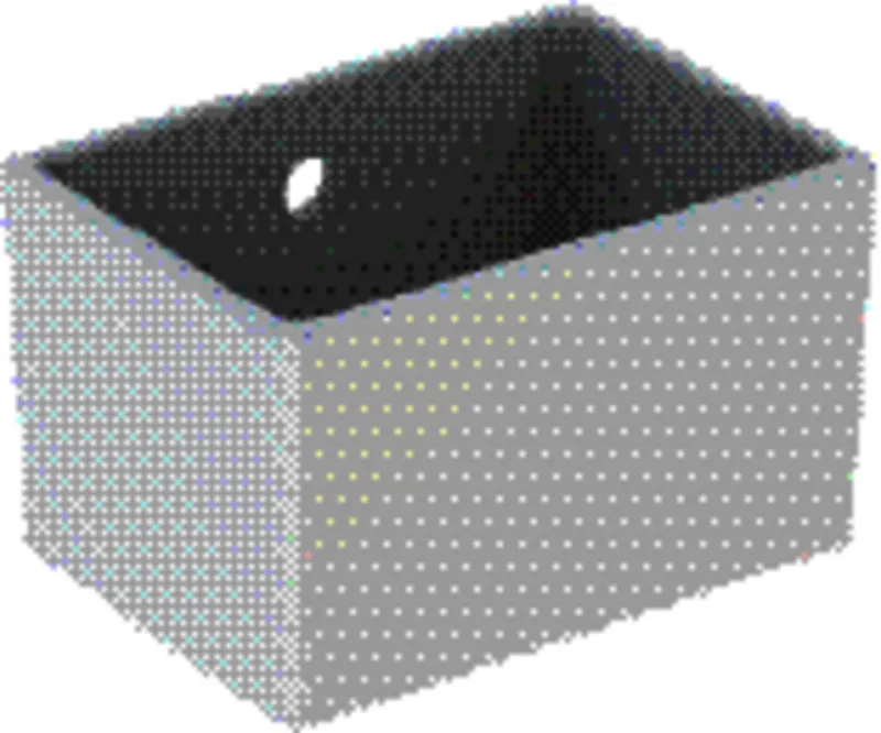 Geberit Publica Gipsfangbecken, Unterteil 25x21x35cm, weiß