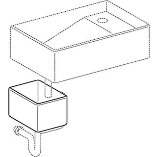 Geberit Publica Gipsfangbecken, Unterteil 25x21x35cm, weiß – Bild 3