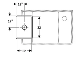 Geberit Publica Gipsfangbecken, Unterteil 25x21x35cm, weiß – Bild 5