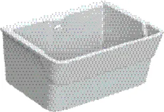 GE Publica Garda Mehrzweckbecken 74x35x58,5cm, mit Überlauf, weiß