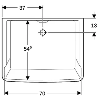 Geberit Publica Garda Mehrzweckbecken 74x35x58,5cm, mit Überlauf, weiß – Bild 5