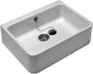 VB Spülbecken O.novo 495x400mm Rechteck mit Überlauf Weiß Alpin