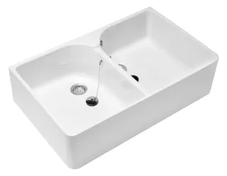 Villeroy & Boch Doppelspülbecken O.novo 220x795mm Rechteck m. ÜL. Weiß Alpin CeramicPlus – Bild 2