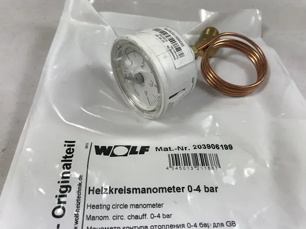 Wolf Heizkreismanometer 0-4 bar für GB