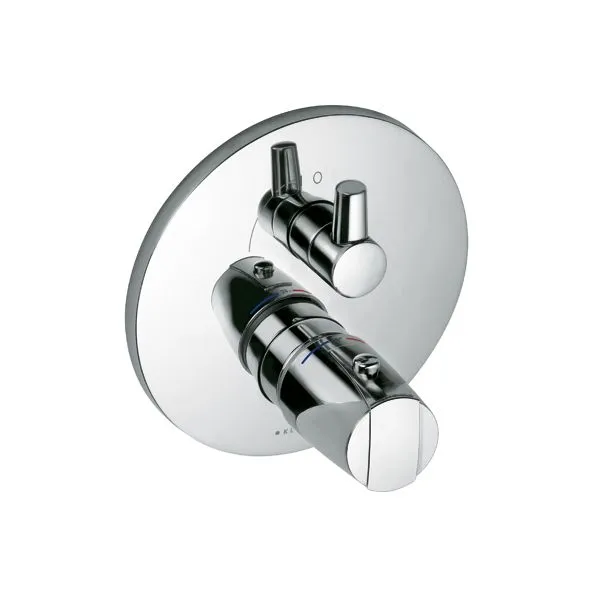 KLUDI Unterputz-Thermostatarmatur Feinbau-Set mit Absperrventil chrom