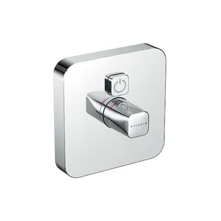 KLUDI PUSH UP-Arm. mit Rotationskartusch mit Drucktaste für 1 Verb., soft edge ch
