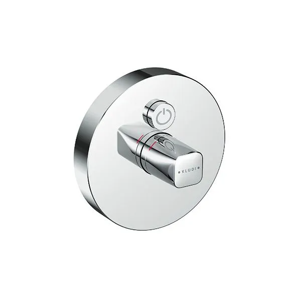 KLUDI PUSH UP-Arm. mit Rotationskartusch mit Drucktaste für 1 Verb., rund chrom