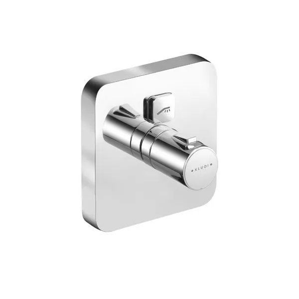 KLUDI PUSH UP-Thermostatarm. mit Druck- taste für 1 Verb., soft edge chrom