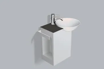 Alape Waschplatz Insert2 5242000 Anthrazit Braun
