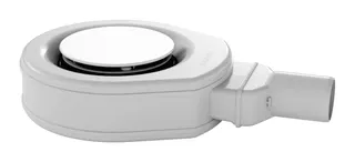 Ablaufgarnitur ultraflach, BH: 61mm more4YOU, Deckel weiß emailliert