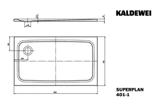Kaldewei Duschwanne SUPERPLAN CLASSIC Mod.401-1,700x 1200mm,alpinweiß – Bild 3