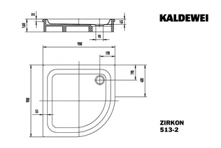 Kaldewei Duschwanne ZIRKON MIT WANNENTRÄGER Mod.513-2, 900x900mm,alpinweiß,PEFF,AS,m. Waschtisch – Bild 3