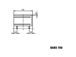 Kaldewei Verkleidungssyst.f.SANIFORM PLUS,BAKO Längsteil m.Untert. 1700x512x40mm,weiß – Bild 2