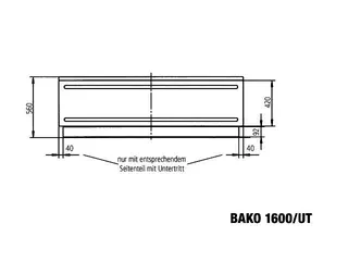 Kaldewei Verkleidungssyst.f.SANIFORM PLUS,BAKO Längsteil m.Untert. 1600x512x40mm,weiß – Bild 2