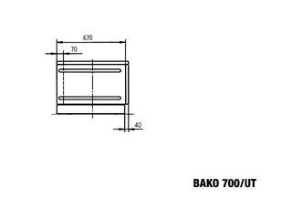 Kaldewei Verkleidungssyst.f.SANIFORM PLUS,BAKO Seitenteil m. UT., 700/670x512x40mm,weiß – Bild 2