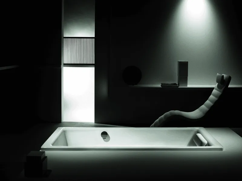 Badewanne PU 180x80x42cm, f. Griffm. more4YOU, topweiß, ÜL seitlich
