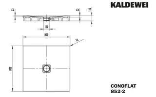 Kaldewei Duschwanne CONOFLAT mit Wannenträger Mod. 852-2,800x800mm,pergamon,m. Waschtisch – Bild 5