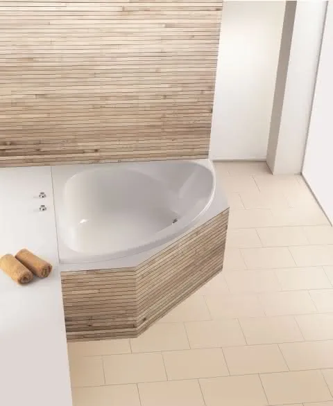 Hoesch Badewanne Spectra Eck 1400 ohne Schürze Weiß