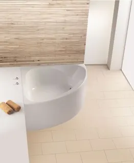 Hoesch Badewanne Spectra Eck 1400 mit angeformter Schürze, Weiß